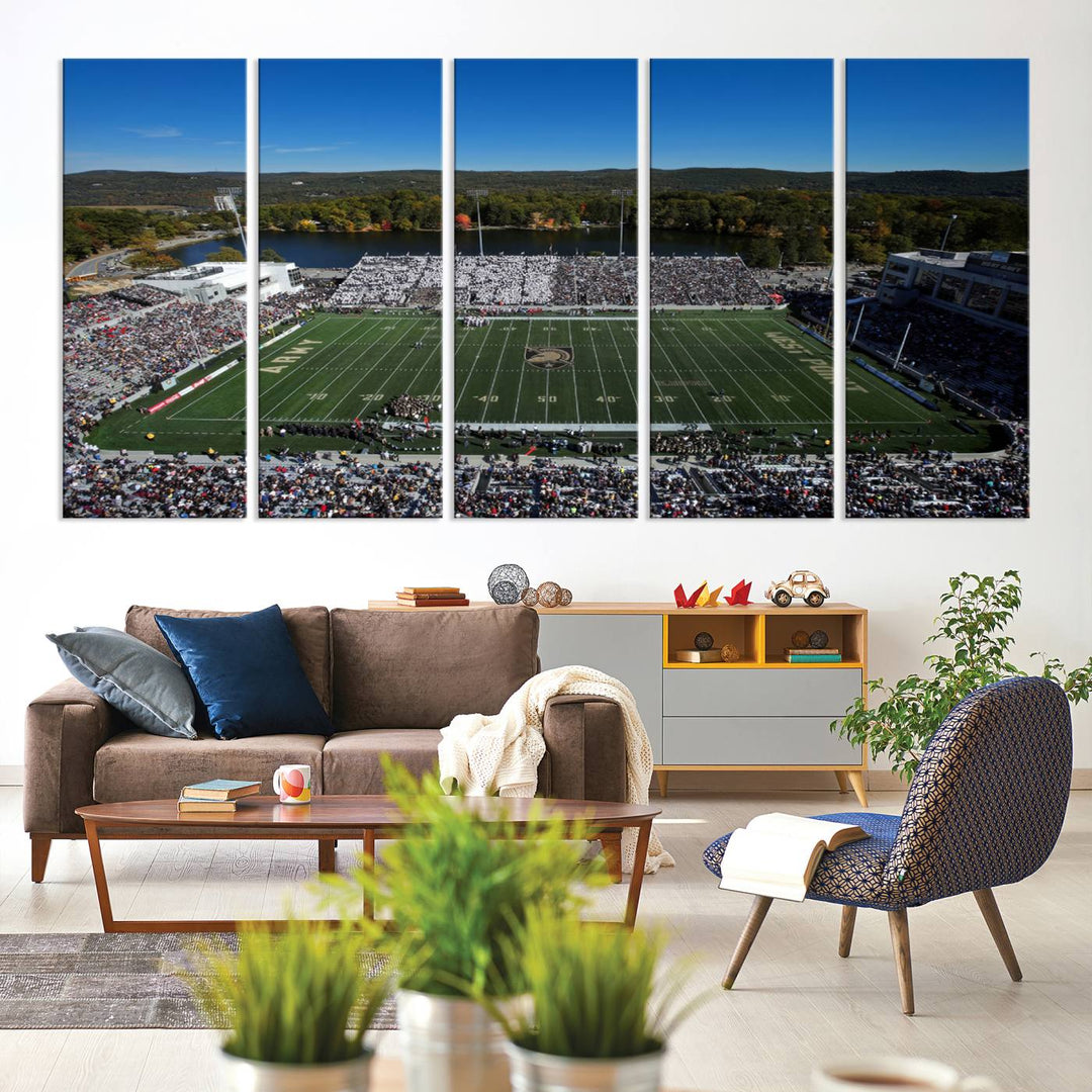 Army Black Knights Football Team Print - West Point Michie Stadium Wall Art Canvas Print