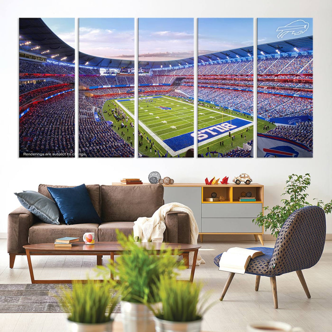 Buffalo Bills Football Team Print - Buffalo Highmark Stadium Wall Art Canvas Print