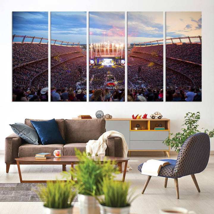 Denver Broncos Football Team Print - Empower Field at Mile High Stadium Wall Art Canvas Print