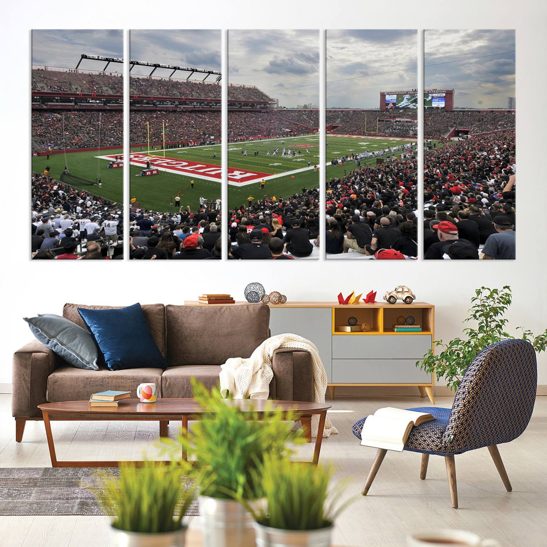 Rutgers Scarlet Knights Football Team Print - SHI Stadium, Piscataway Wall Art Canvas Print