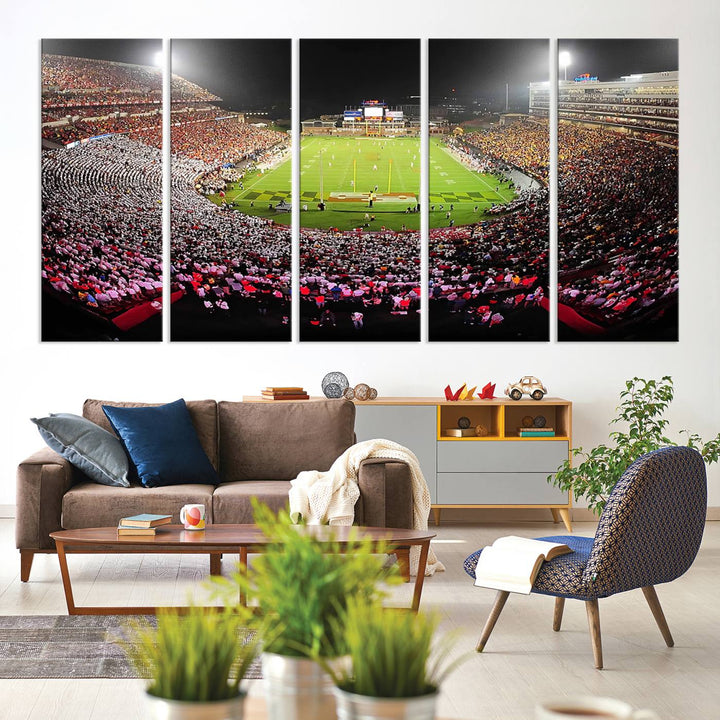 University of Maryland Terrapins Football Team Print - College Park SECU Stadium Wall Art Canvas Print