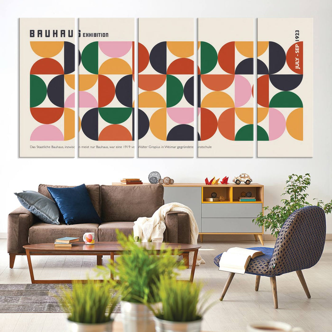 Bauhaus Exhibition 1923 Poster | Geometric Abstract Wall Art | Ready to Hang | Retro Art Print for Modern and Mid-Century Home Decor