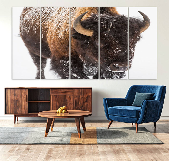 Bison Wall Art Canvas.