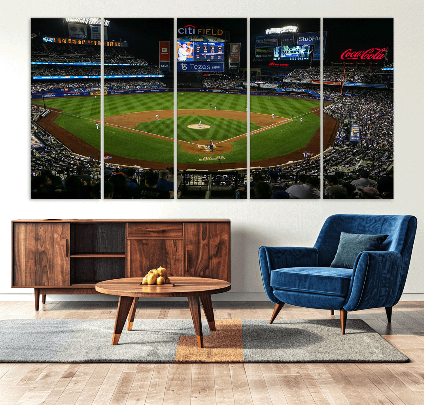 MGV-CV-60X31-5P - Oakland Athletics Baseball Team Print - RingCentral Coliseum Stadium Wall Art Canvas Print