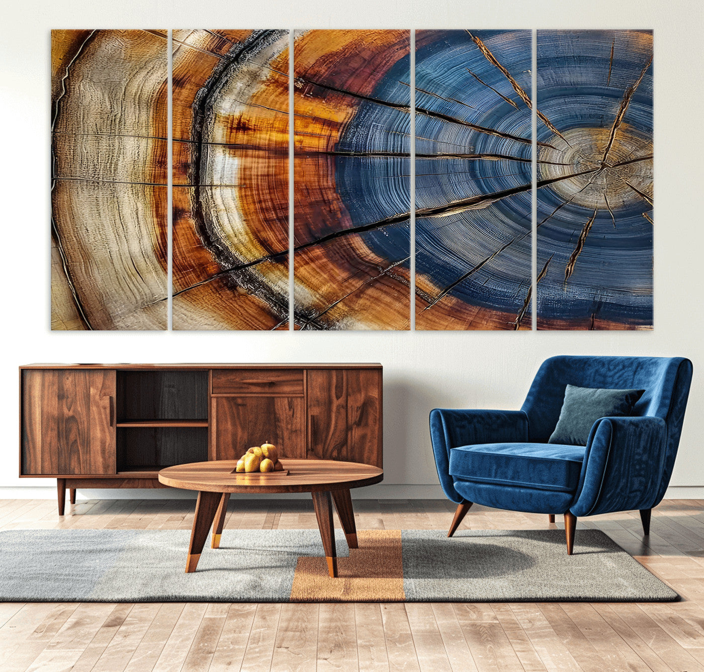 18032999-MGV-CV-30X20-Wood Grain Canvas Wall Art - Framed Abstract Tree Ring Framed Wall Art, Wood Grain Canvas Wall Decor, Minimalist Home Canvas Art