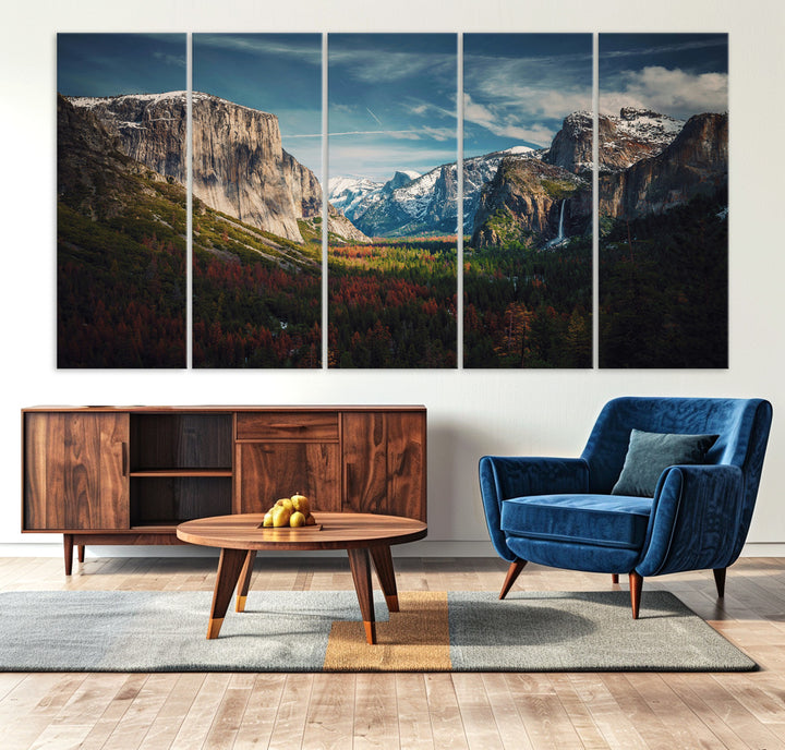Yosemite National Park Wall Art Canvas Print, Mountain Landscape Print, Framed El Capitan Art Print, Large Scenic Nature Printing