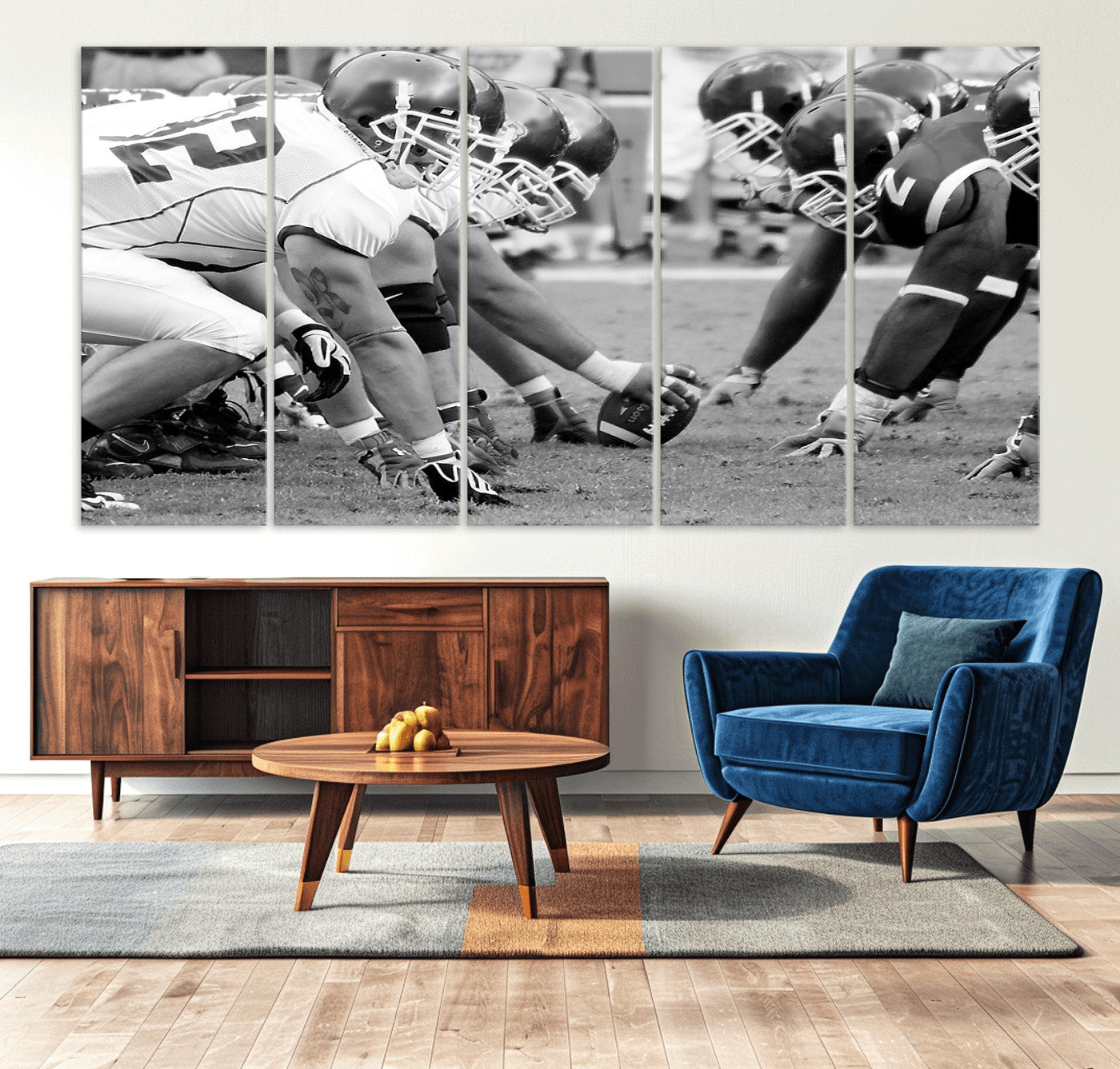 97432-MGV-CV-36X24-American Football Player Wall Art Canvas Print