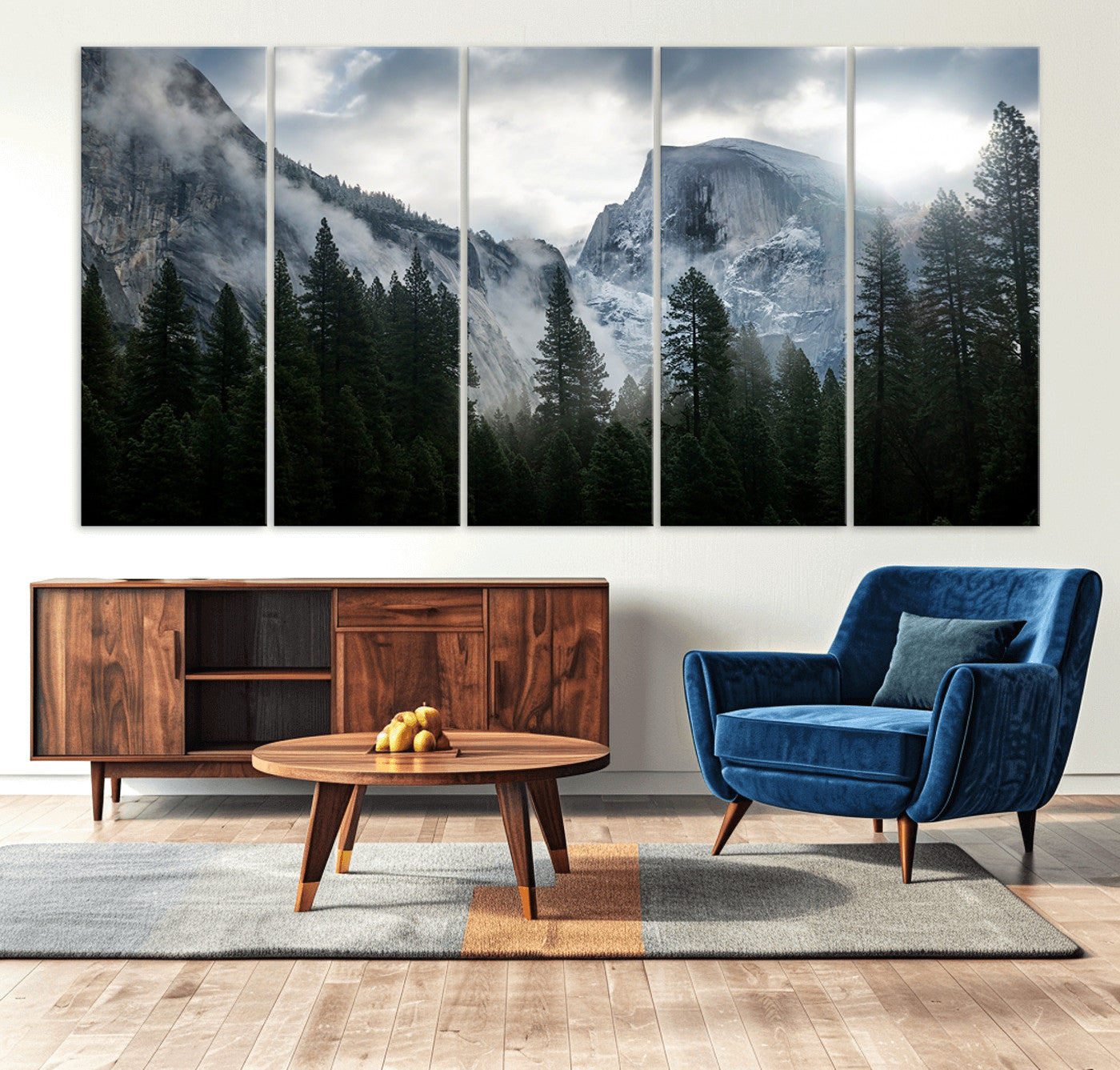 98725-MGV-CV-36X24-Wall Art Foggy Forest Landscape Canvas Print
