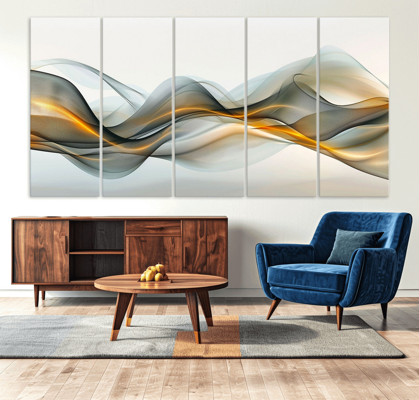 Edit-Images-Abstract Wave Canvas Wall Art – Fluid Contemporary Elegance in Motion – Ready to Hang