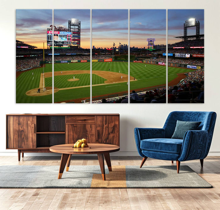 Philadelphia Phillies Baseball Team Print - Philadelphia Citizens Bank Park Stadium Wall Art Canvas Print