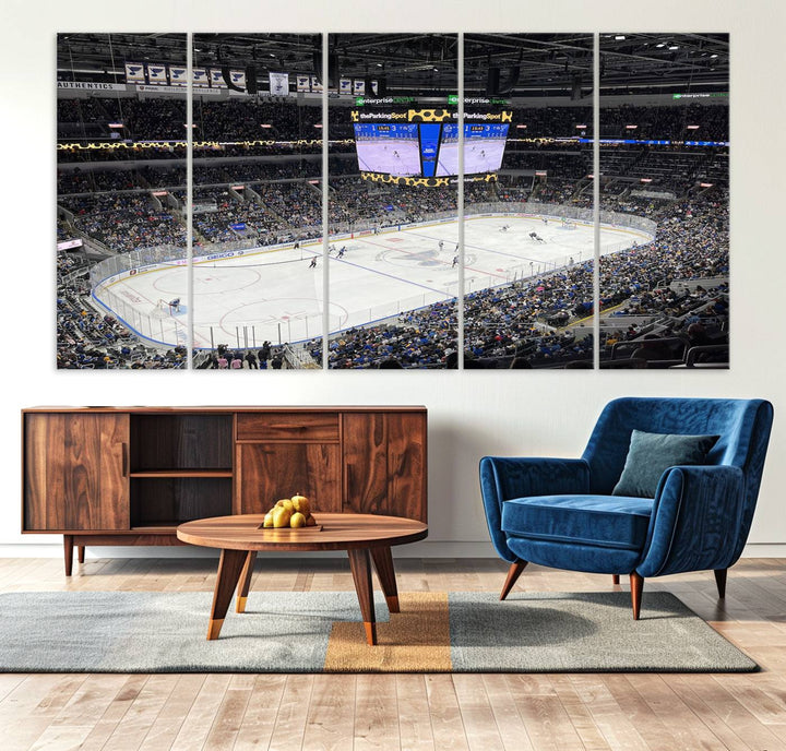 Enterprise Center Missouri St. Louis Blues Hockey Stadium Wall Art Canvas Print