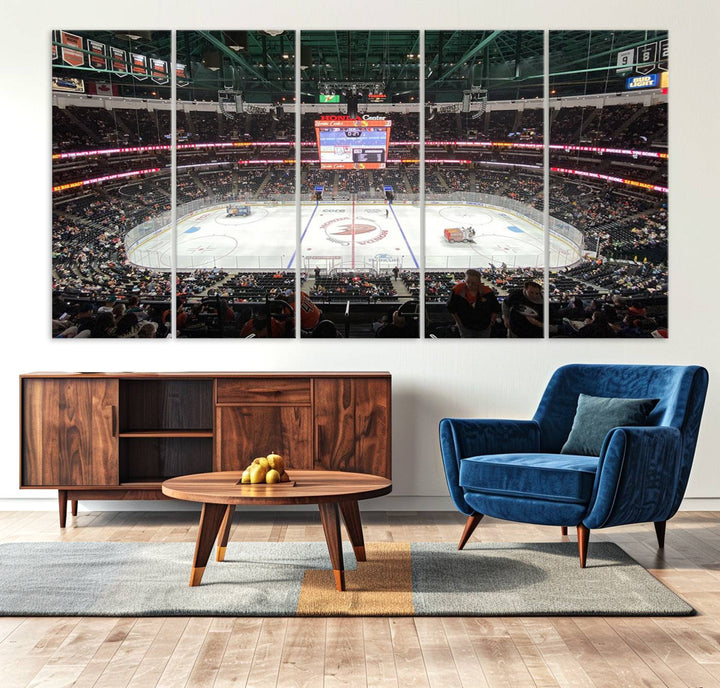 Honda Center California Anaheim Ducks Ice Hockey Stadium Wall Art Canvas Print