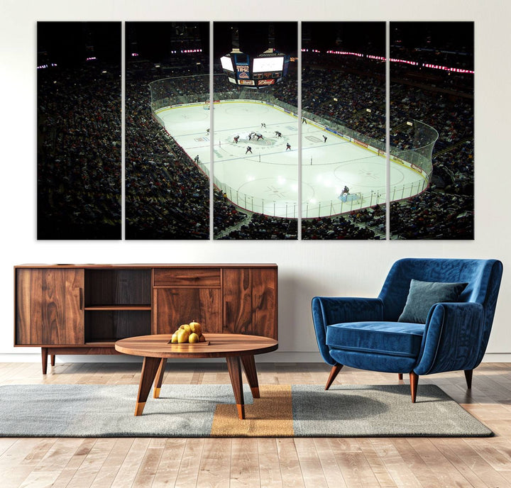 Nationwide Arena Ohio Columbus Blue Jackets Hockey Stadium Wall Art Canvas Print