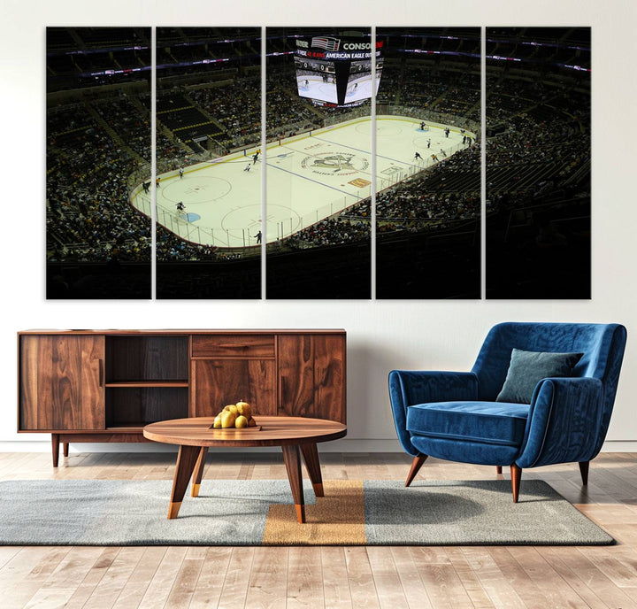 PPG Paints Arena Pennsylvania Pittsburgh Penguins Hockey Stadium Wall Art Canvas Print