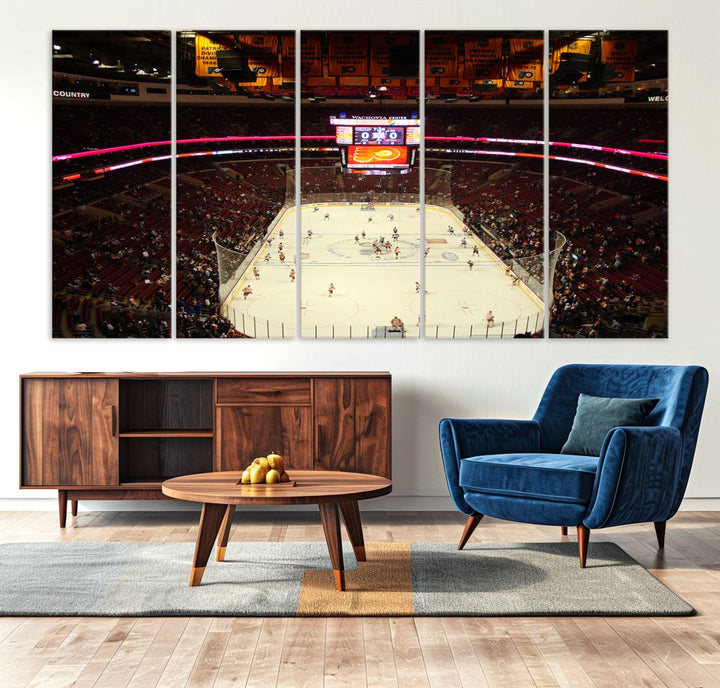 Wachovia Center Priort of Lyers Game Ice Hockey Stadium Wall Art Canvas Print