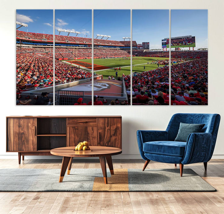 Tampa Stadium Wall Art Canvas Print.