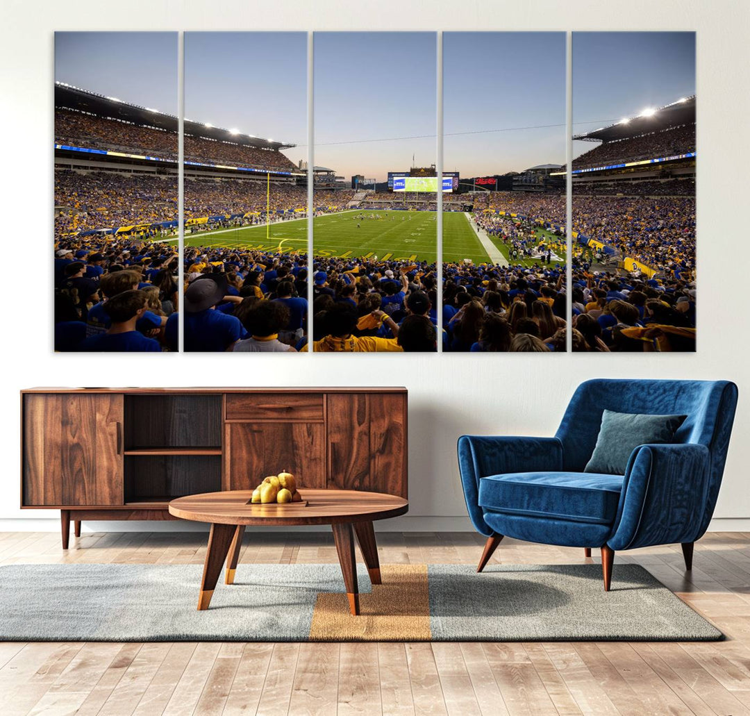 Pittsburgh Panthers Football Team Print - Pittsburgh Acrisure Stadium Wall Art Canvas Print