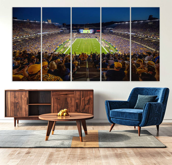 Pittsburgh Panthers Football Team Print - Pittsburgh Acrisure Stadium Wall Art Canvas Print