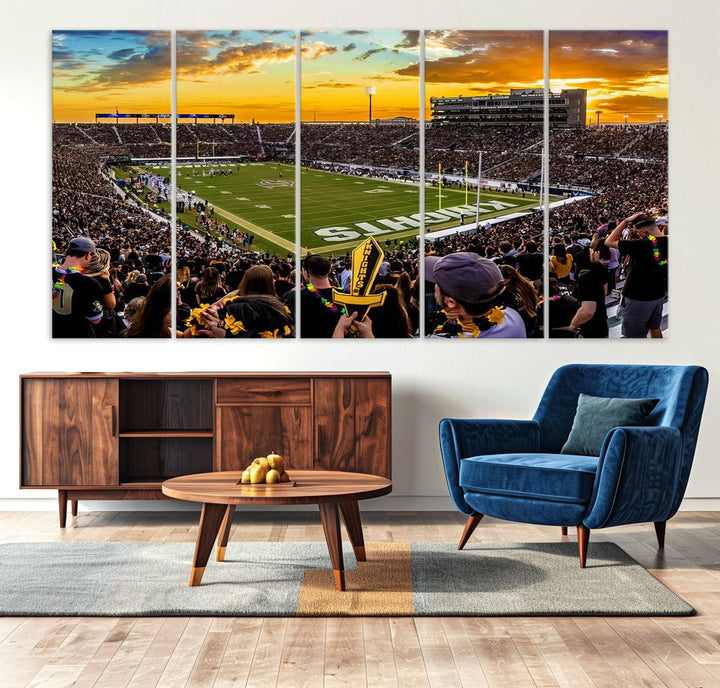 UCF Knights Football Team Print - Orlando FBC Mortgage Stadium Wall Art Canvas Print