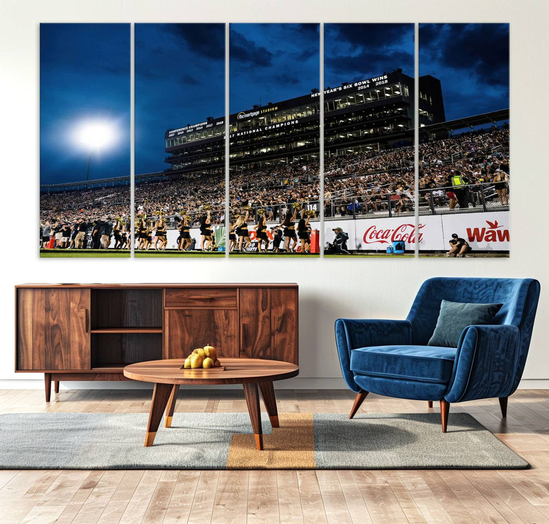 UCF Knights Football Team Print - Orlando FBC Mortgage Stadium Wall Art Canvas Print