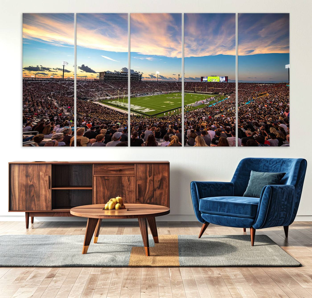 UCF Knights Football Team Print - Orlando FBC Mortgage Stadium Wall Art Canvas Print