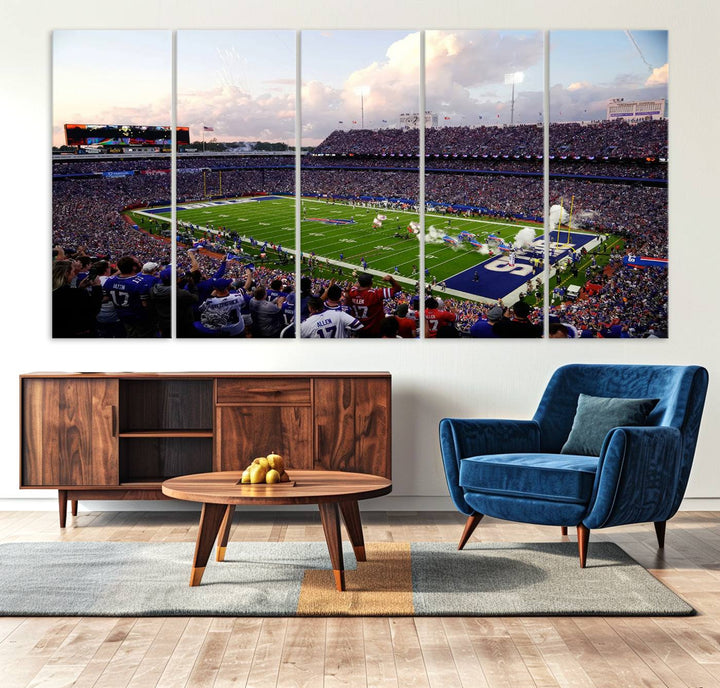 Buffalo Bills Football Team Print - Buffalo Highmark Stadium Wall Art Canvas Print