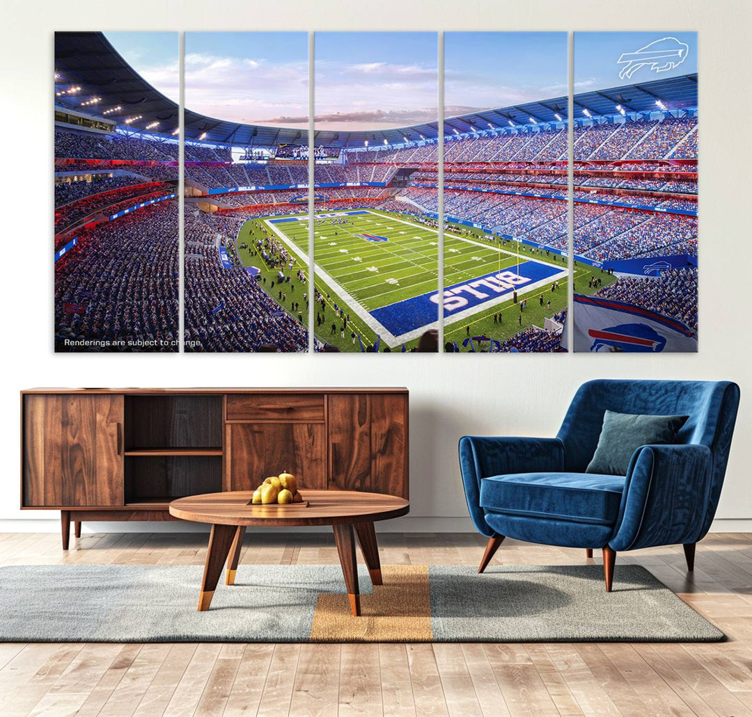 Buffalo Bills Football Team Print - Buffalo Highmark Stadium Wall Art Canvas Print