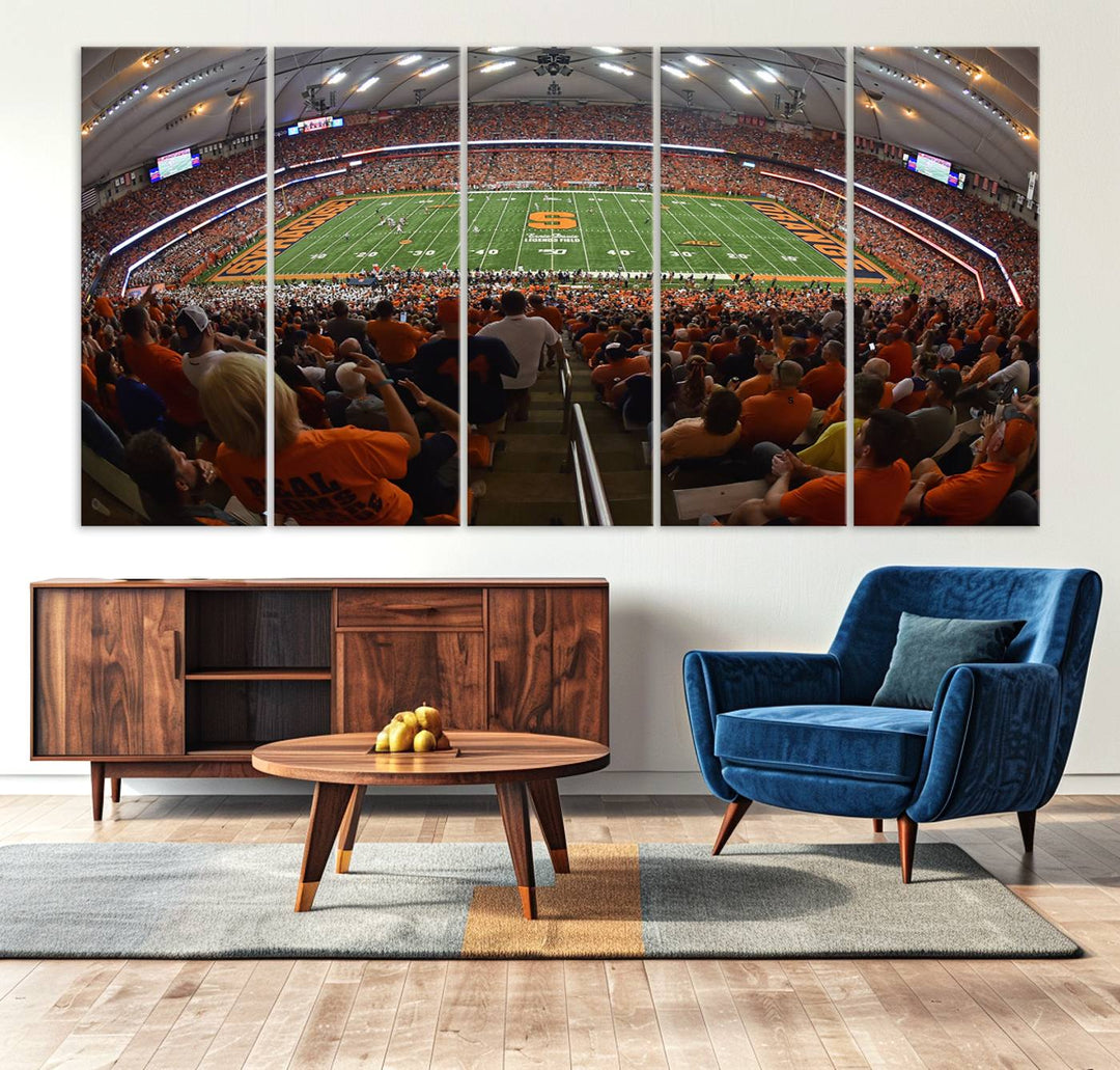 Syracuse University Orange Football Team Print - Syracuse JMA Wireless Dome Wall Art Canvas Print