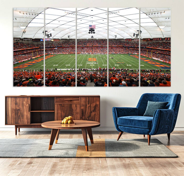 Syracuse University Orange Football Team Print - Syracuse JMA Wireless Dome Wall Art Canvas Print.