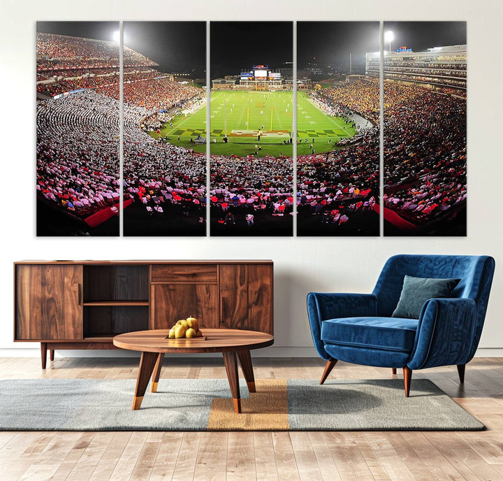 University of Maryland Terrapins Football Team Print - College Park SECU Stadium Wall Art Canvas Print