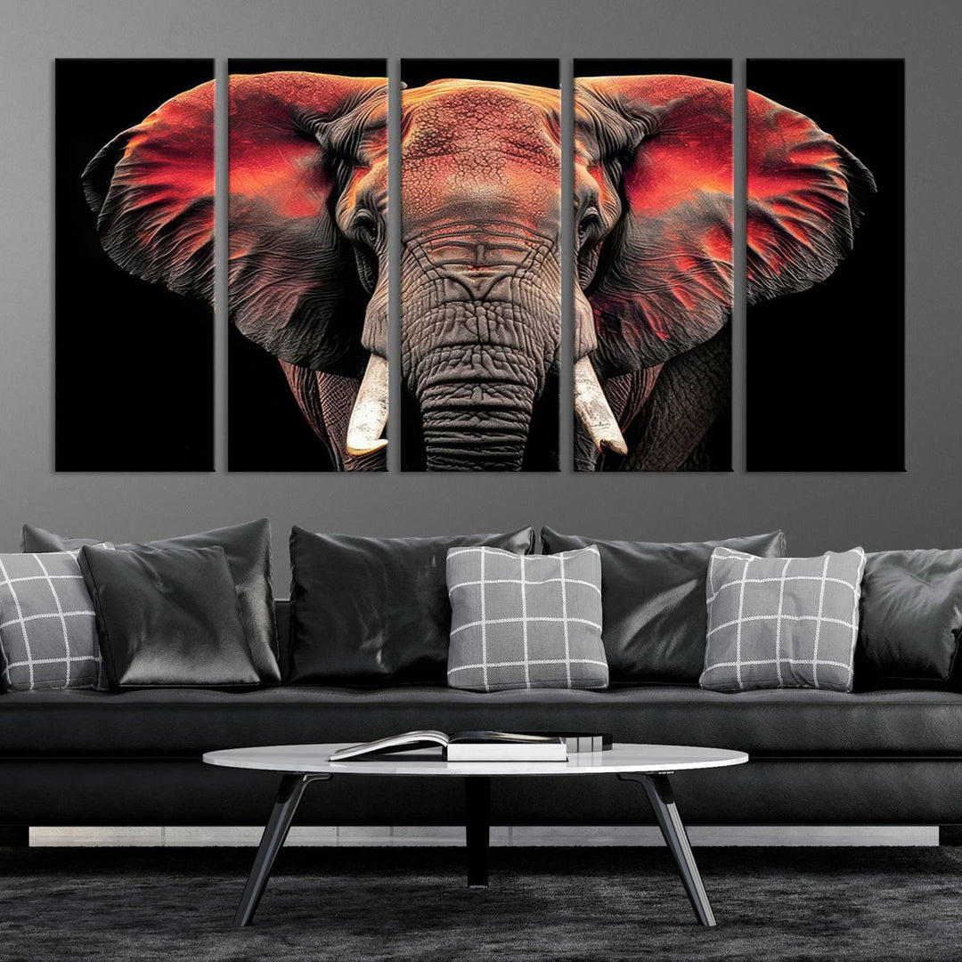 Elephant Wall Art Canvas Print, perfect for animal lovers.