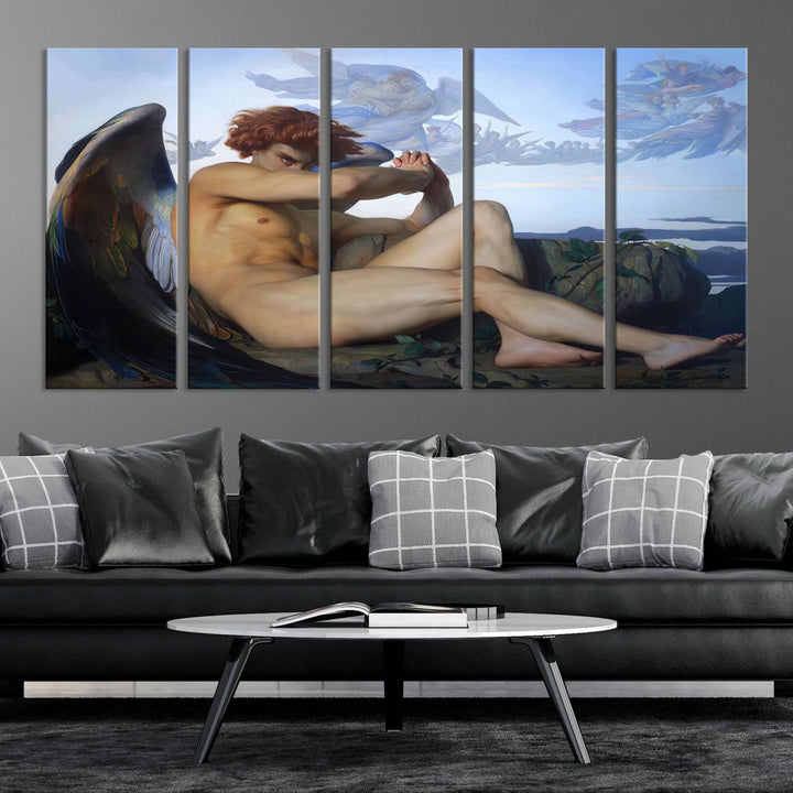 Fallen Angel Wall Art Canvas Print displayed above.