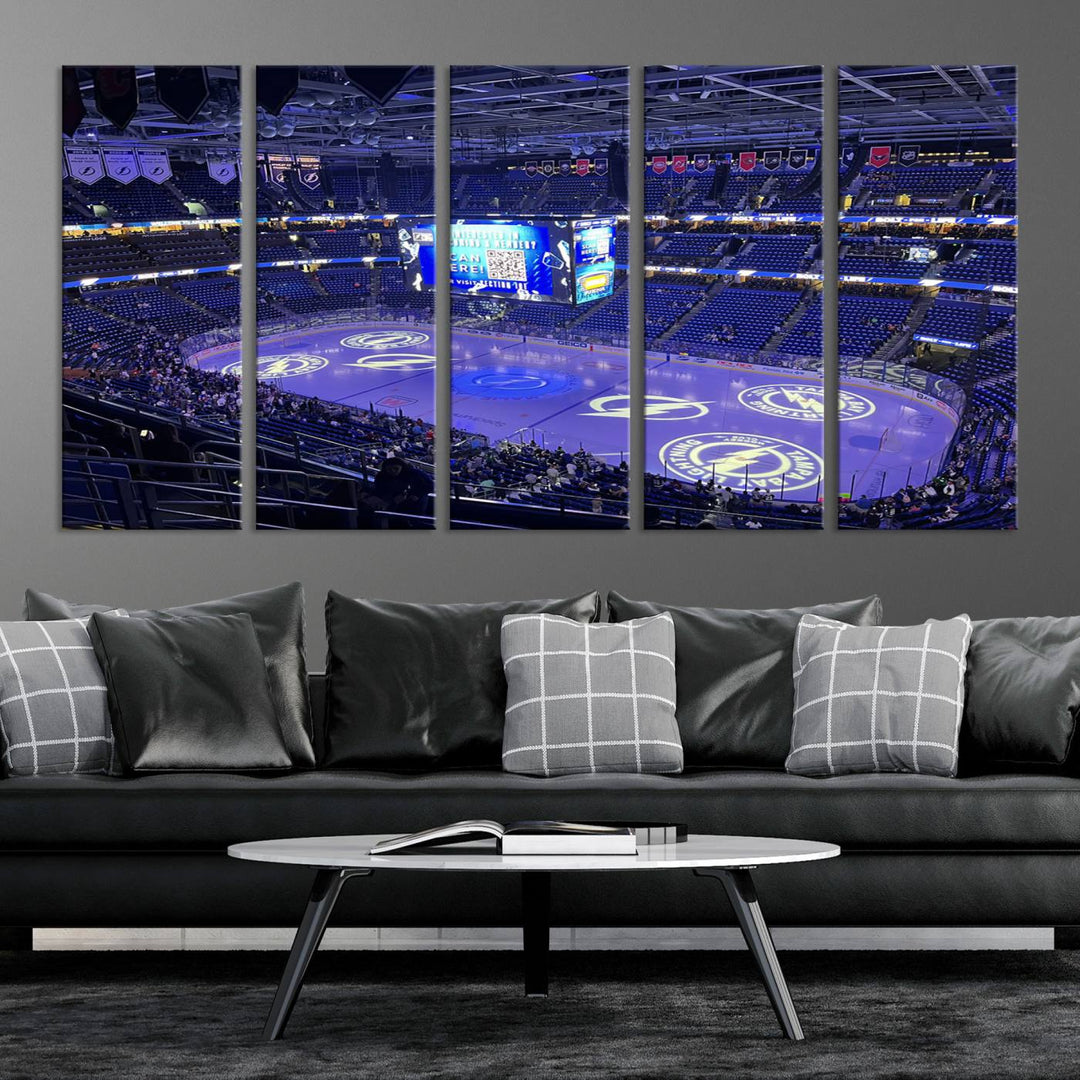 Amalie Arena Florida Wall Art Canvas Print - NHL Hockey Stadium Print