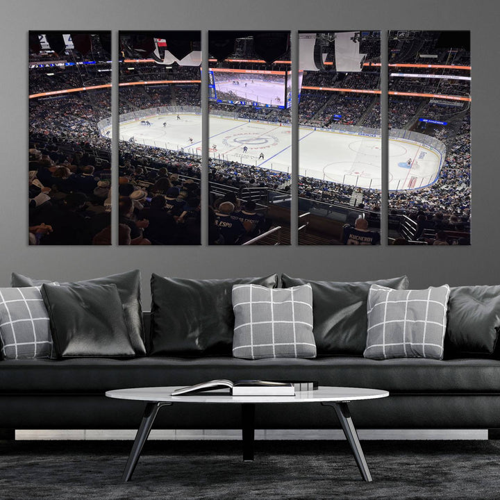 Amalie Arena Florida Wall Art Canvas Print - NHL Hockey Stadium Print