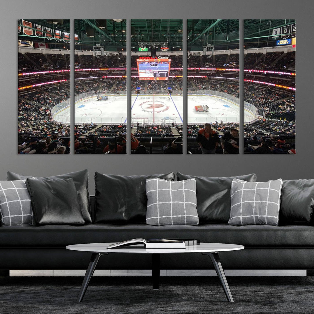 Honda Center California Anaheim Ducks Ice Hockey Stadium Wall Art Canvas Print