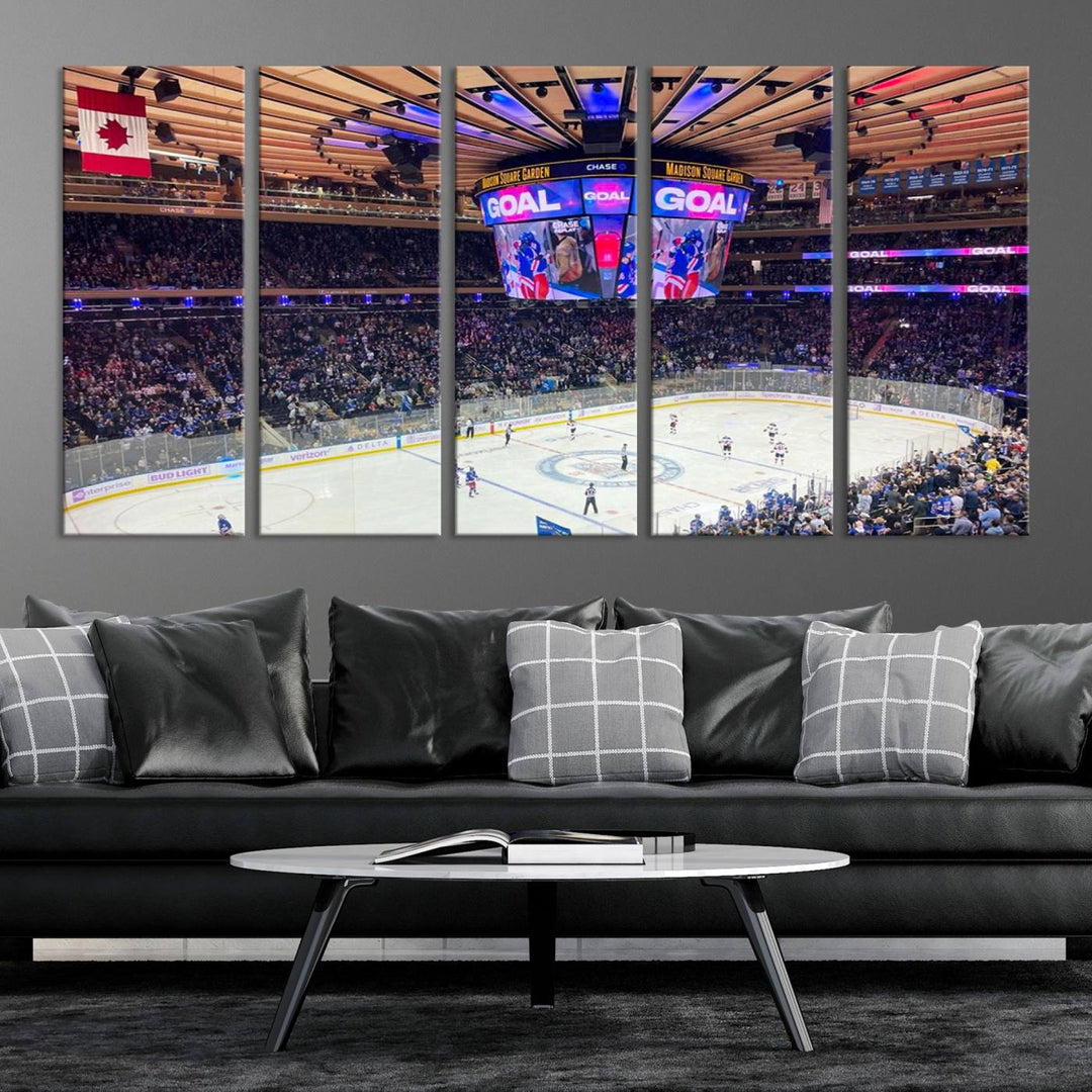 Madison New York Rangers Hockey Stadium Wall Art Canvas Print