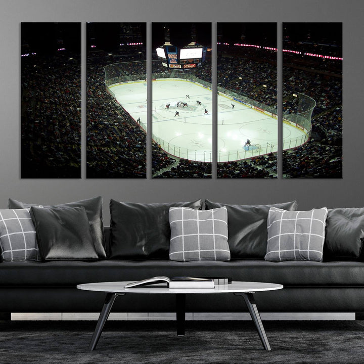 Nationwide Arena Ohio Columbus Blue Jackets Hockey Stadium Wall Art Canvas Print