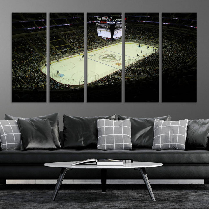 PPG Paints Arena Pennsylvania Pittsburgh Penguins Hockey Stadium Wall Art Canvas Print