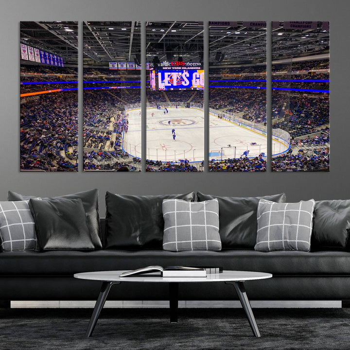 UBS Arena Elmont New York Islanders Ice Hockey Wall Art Canvas Print