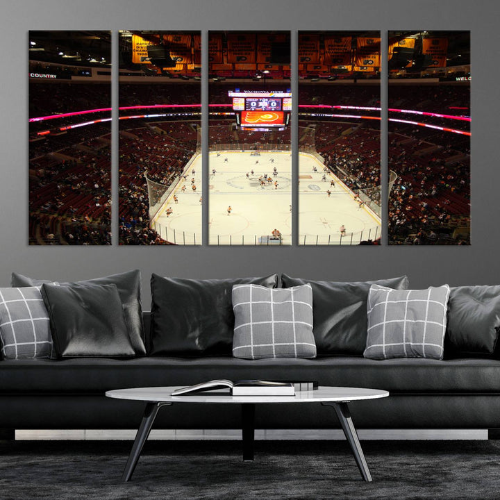 Wachovia Center Priort of Lyers Game Ice Hockey Stadium Wall Art Canvas Print