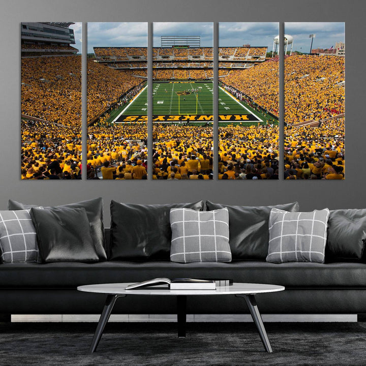 Kinnick Stadium - Iowa Hawkeyes Football Team Print - Iowa City Kinnick Stadium Wall Art Canvas Print