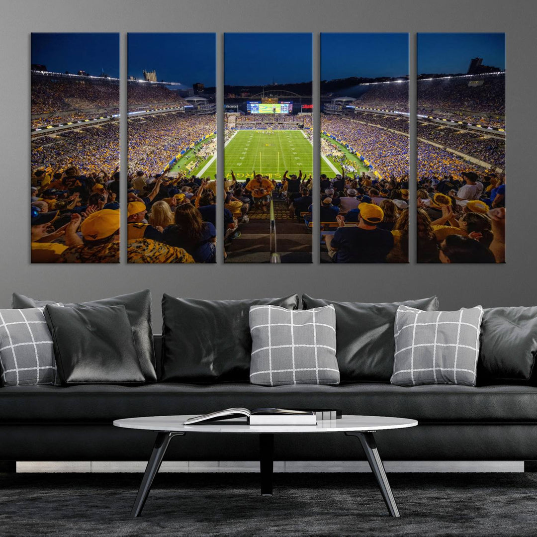 Pittsburgh Panthers Football Team Print - Pittsburgh Acrisure Stadium Wall Art Canvas Print