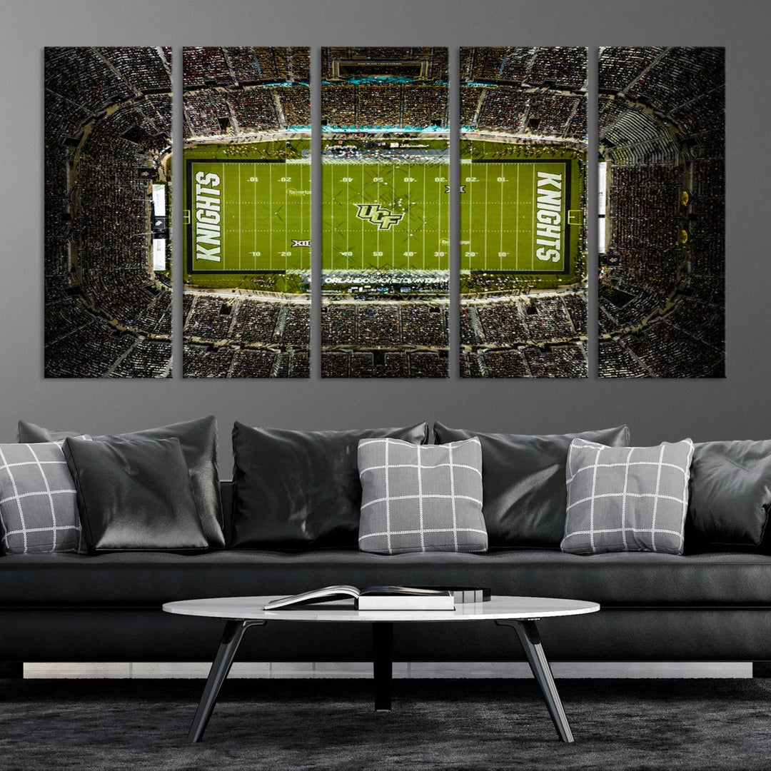 UCF Knights Football Team Print - Orlando FBC Mortgage Stadium Wall Art Canvas Print