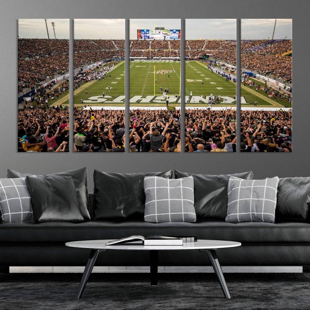 UCF Knights Football Team Print - Orlando FBC Mortgage Stadium Wall Art Canvas Print