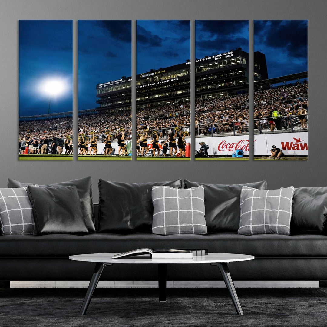 UCF Knights Football Team Print - Orlando FBC Mortgage Stadium Wall Art Canvas Print