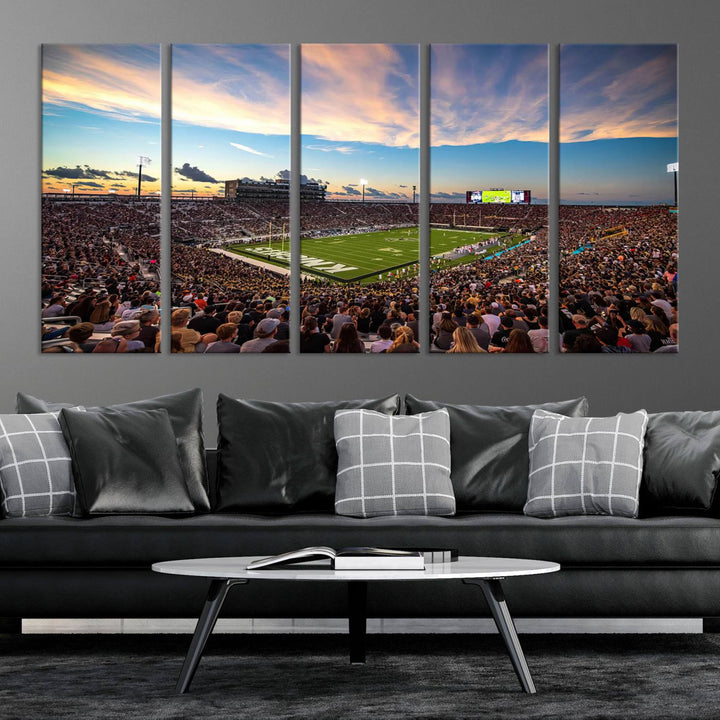 UCF Knights Football Team Print - Orlando FBC Mortgage Stadium Wall Art Canvas Print