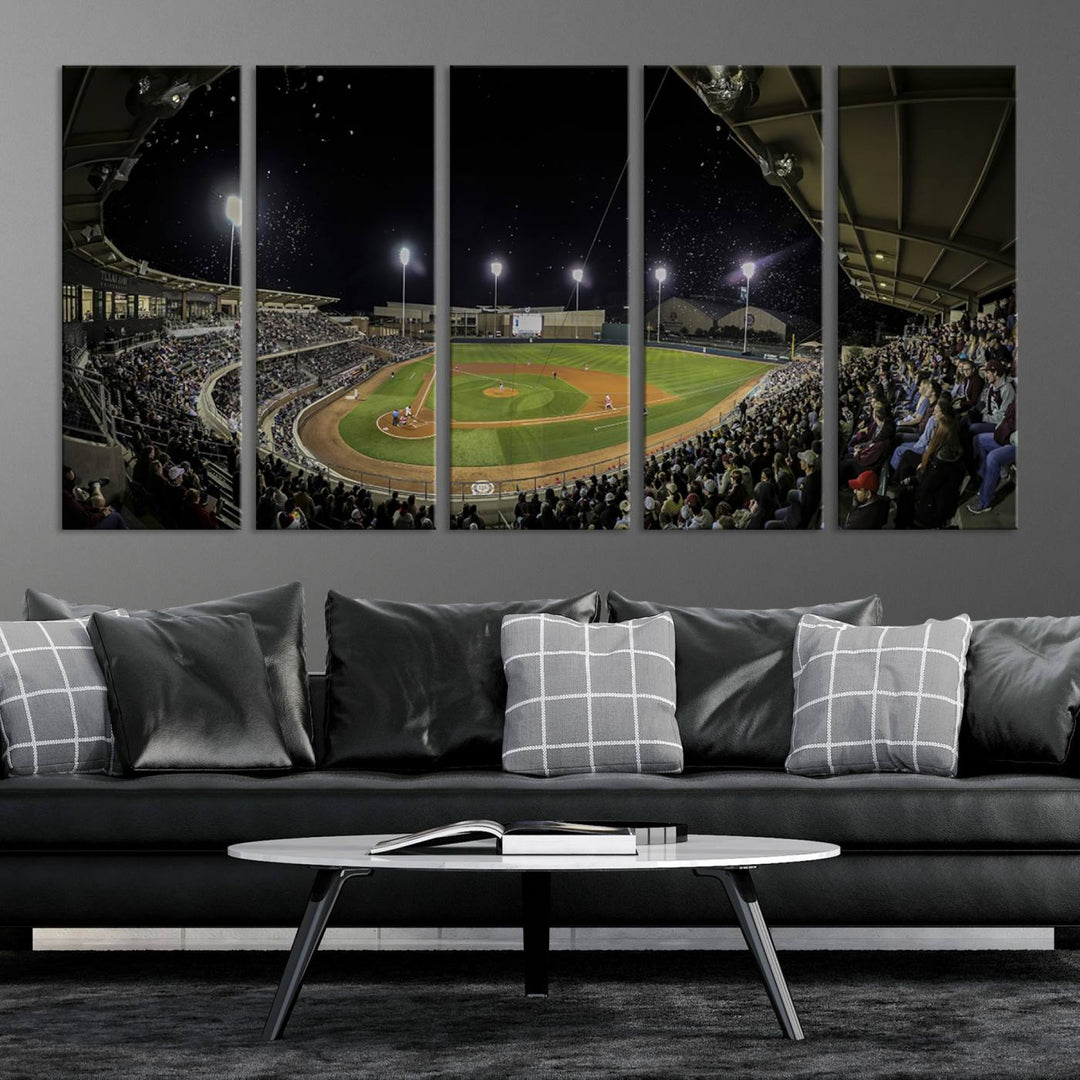 Olsen Field at Blue Bell Park - Texas A&M Aggies Baseball Stadium Wall Art Canvas Print