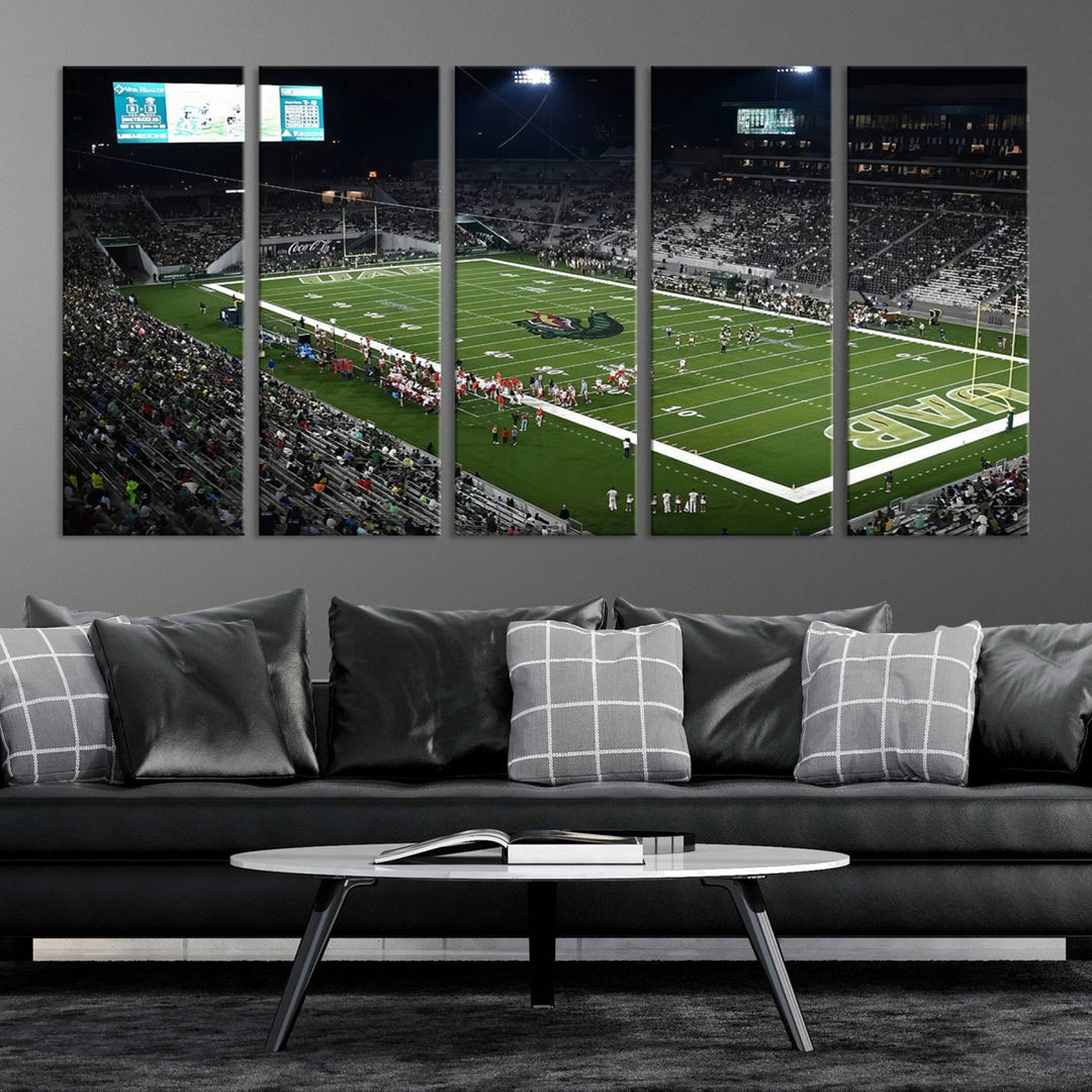 UAB Blazers Football Team Print - Birmingham Protective Stadium Wall Art Canvas Print