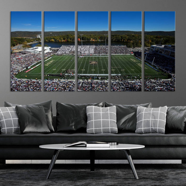 Army Black Knights Football Team Print - West Point Michie Stadium Wall Art Canvas Print