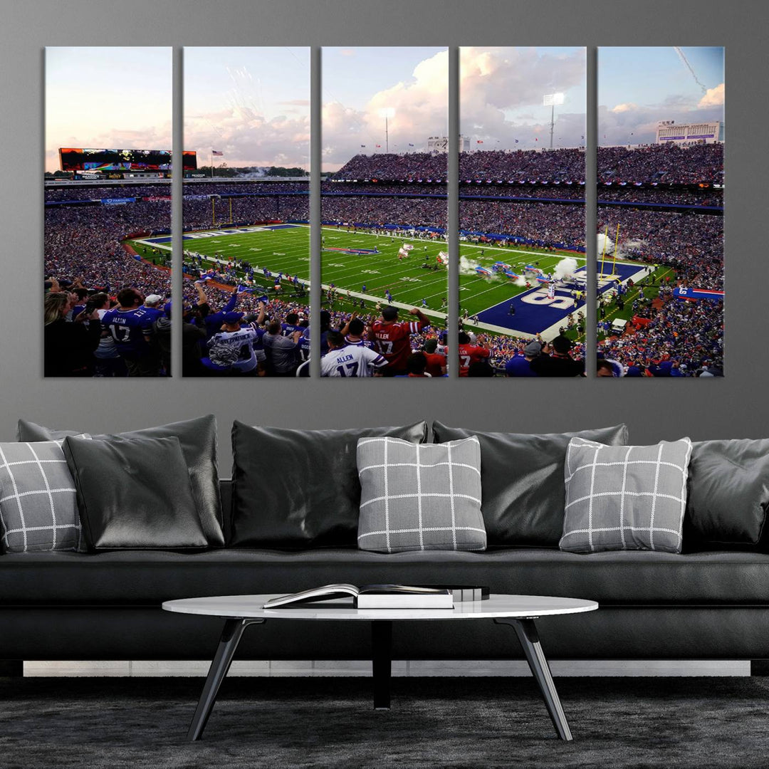 Buffalo Bills Football Team Print - Buffalo Highmark Stadium Wall Art Canvas Print